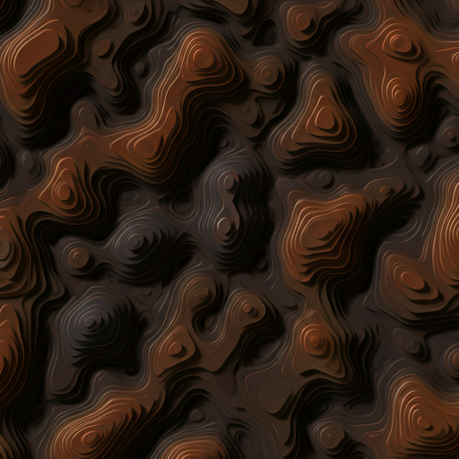 Abstract top-down topographic map of mountain ranges with deep green and cool blue elevation contours